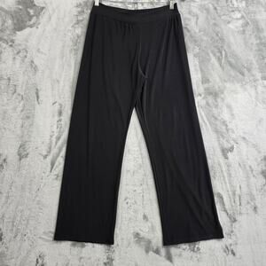Vintage Christine Gerard Pants Womens M Black Pull Straight Leg Stretch Knit